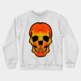 Spooky Abstract Skull Nº1 - Orange Crewneck Sweatshirt